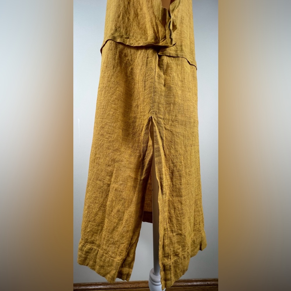 Poetry Fashion Honey Gold Linen Short-Sleeve Tunic Top, Size 8, NWT - Picture 12 of 16